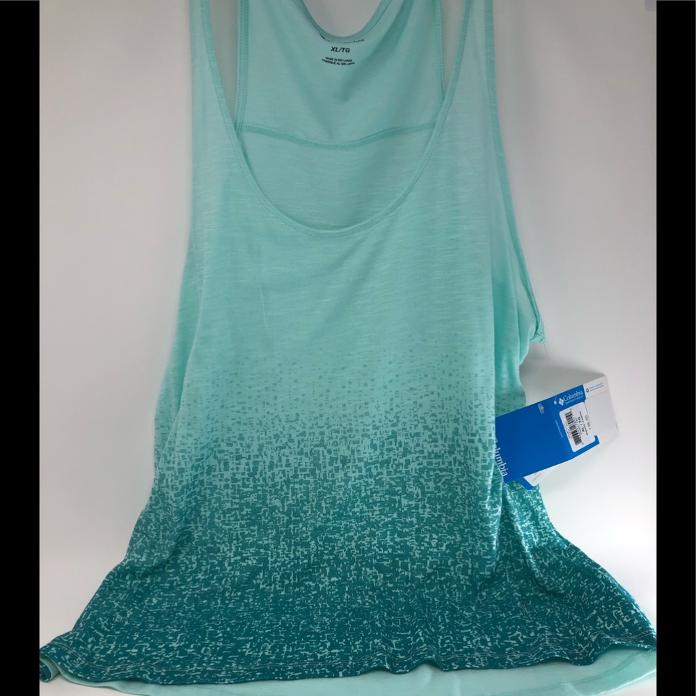 Columbia summer Light blue/green tank top XL